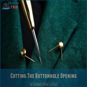 Cutting The Buttonhole Opening