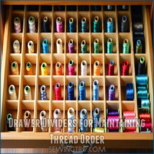 Drawer Dividers for Maintaining Thread Order