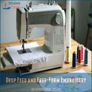 Drop Feed and Free-Form Embroidery