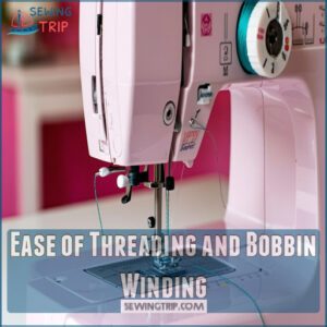 Ease of Threading and Bobbin Winding