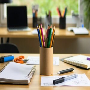 Eco-Friendly Toilet Paper Roll Pencil Organizers