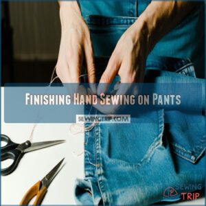 Finishing Hand Sewing on Pants