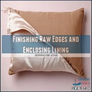 Finishing Raw Edges and Enclosing Lining