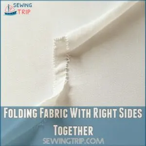 Folding Fabric With Right Sides Together