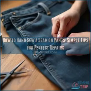 how to hand sew a seam on pants