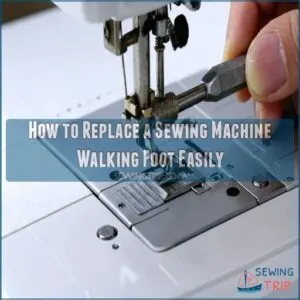 how to replace a sewing machine walking foot