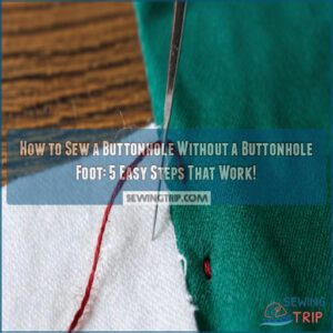 how to sew a buttonhole without a buttonhole foot