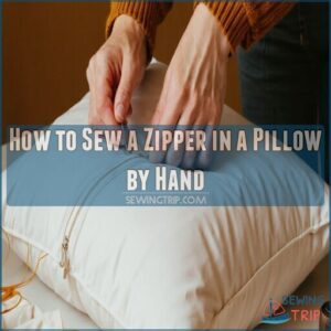 how to sew a zipper in a pillow by hand