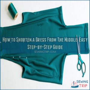 how to shorten a dress from the middle