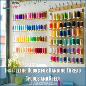 Installing Hooks for Hanging Thread Spools and Reels