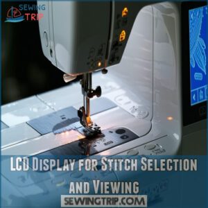 LCD Display for Stitch Selection and Viewing