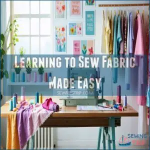 learning to sew fabric