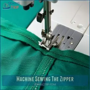 Machine Sewing The Zipper