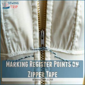 Marking Register Points on Zipper Tape Marking Register Points on Zipper Tape