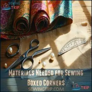 Materials Needed for Sewing Boxed Corners