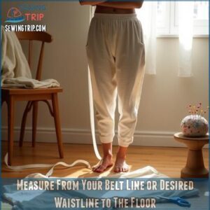 Measure From Your Belt Line or Desired Waistline to The Floor