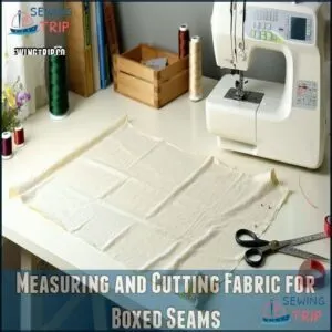 Measuring and Cutting Fabric for Boxed Seams