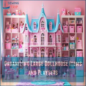 Organizing Large Dollhouse Items and Playsets