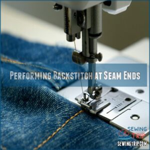 Performing Backstitch at Seam Ends