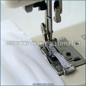Positioning The Invisible Zipper Foot Positioning The Invisible Zipper Foot