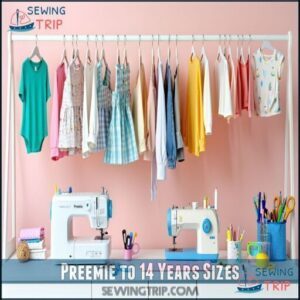 Preemie to 14 Years Sizes