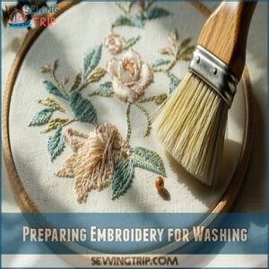 Preparing Embroidery for Washing