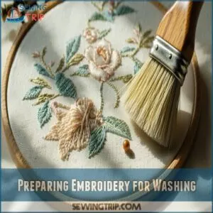 Preparing Embroidery for Washing