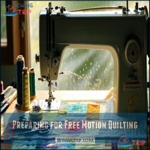 Preparing for Free Motion Quilting