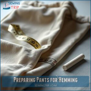 Preparing Pants for Hemming