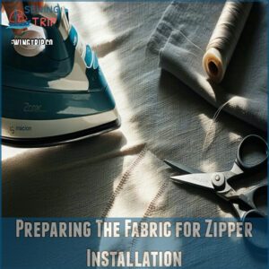 Preparing The Fabric for Zipper Installation