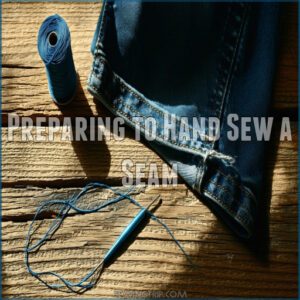 Preparing to Hand Sew a Seam