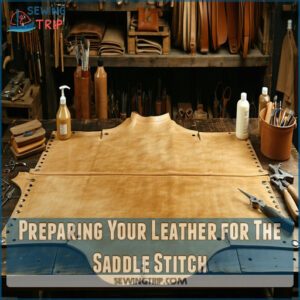 Preparing Your Leather for The Saddle Stitch