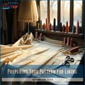 Preparing Your Pattern for Lining