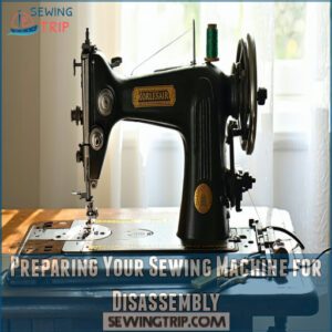 Preparing Your Sewing Machine for Disassembly