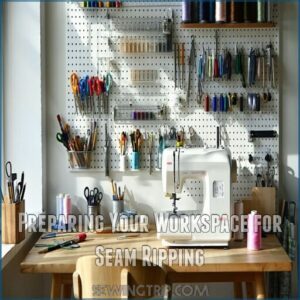 Preparing Your Workspace for Seam Ripping