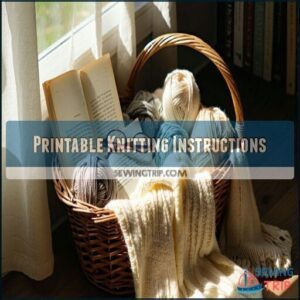 Printable Knitting Instructions