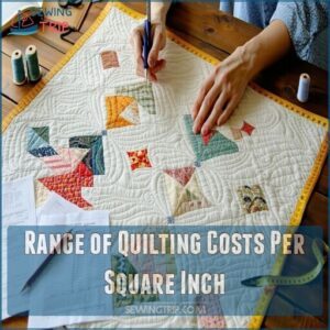 Range of Quilting Costs Per Square Inch