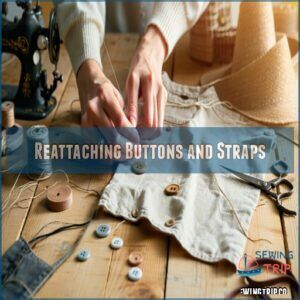 Reattaching Buttons and Straps Reattaching Buttons and Straps