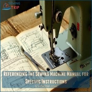 Referencing The Sewing Machine Manual for Specific Instructions