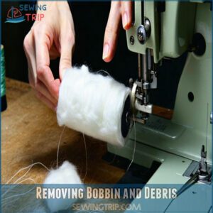 Removing Bobbin and Debris