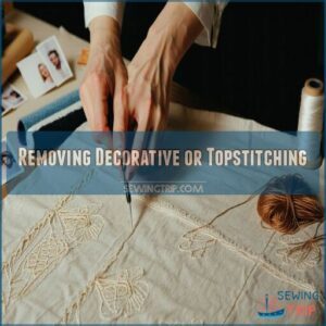 Removing Decorative or Topstitching