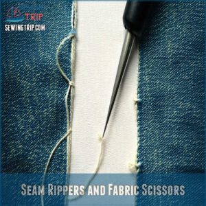 Seam Rippers and Fabric Scissors