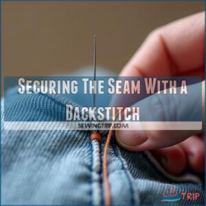 Securing The Seam With a Backstitch