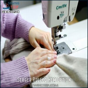 Serger Rolled Hem Option