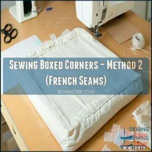 Sewing Boxed Corners – Method 2 (French Seams)