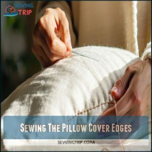 Sewing The Pillow Cover Edges