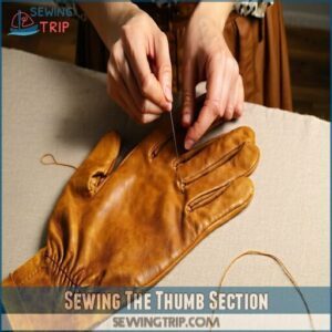 Sewing The Thumb Section