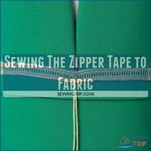 Sewing The Zipper Tape to Fabric