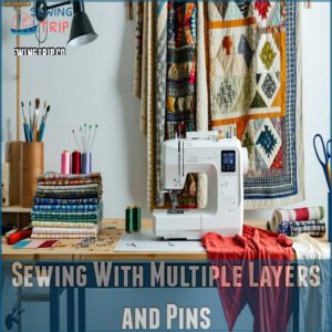 Sewing With Multiple Layers and Pins