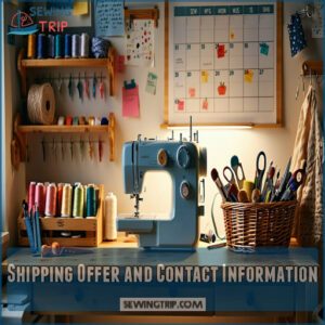 Shipping Offer and Contact Information